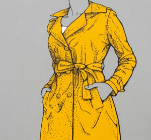 Obraz na płótnie z żółtym płaszczem